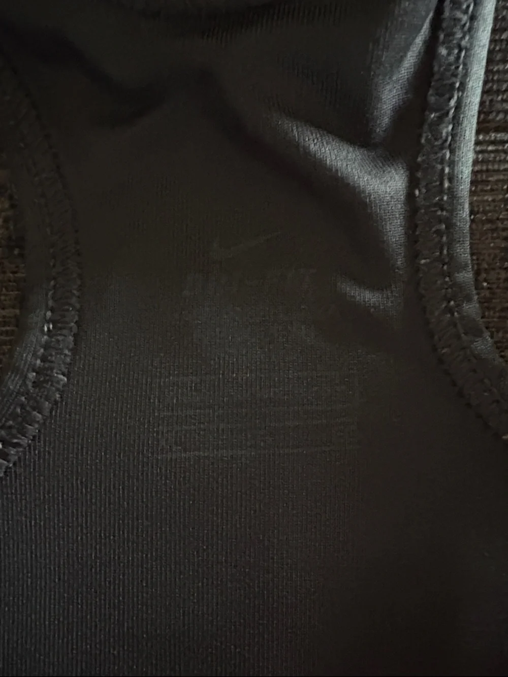 Nike Black Sports Bra with White Swoosh - Picture 2 of 7